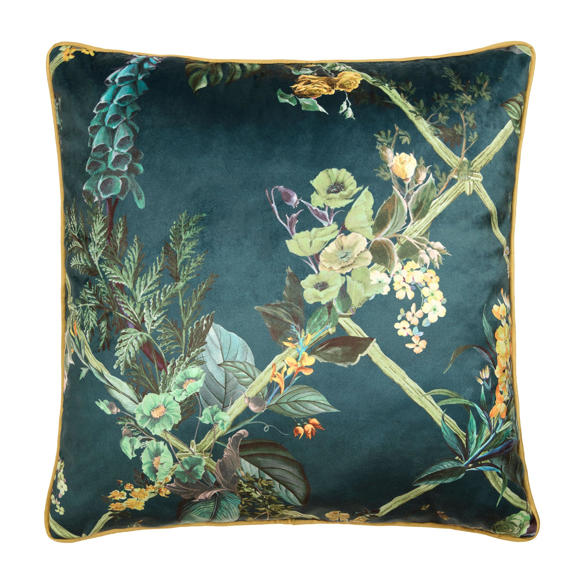 Cotswold Fantasia Dawn Cushion in Green 55 x 55cm - Cushion - Laurence Llewelyn-Bowen