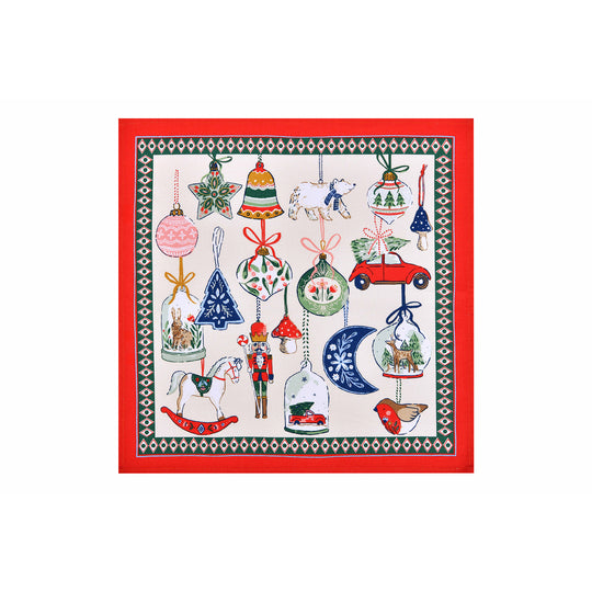 Christmas Ornaments Napkins 2 Pack in Multicolour