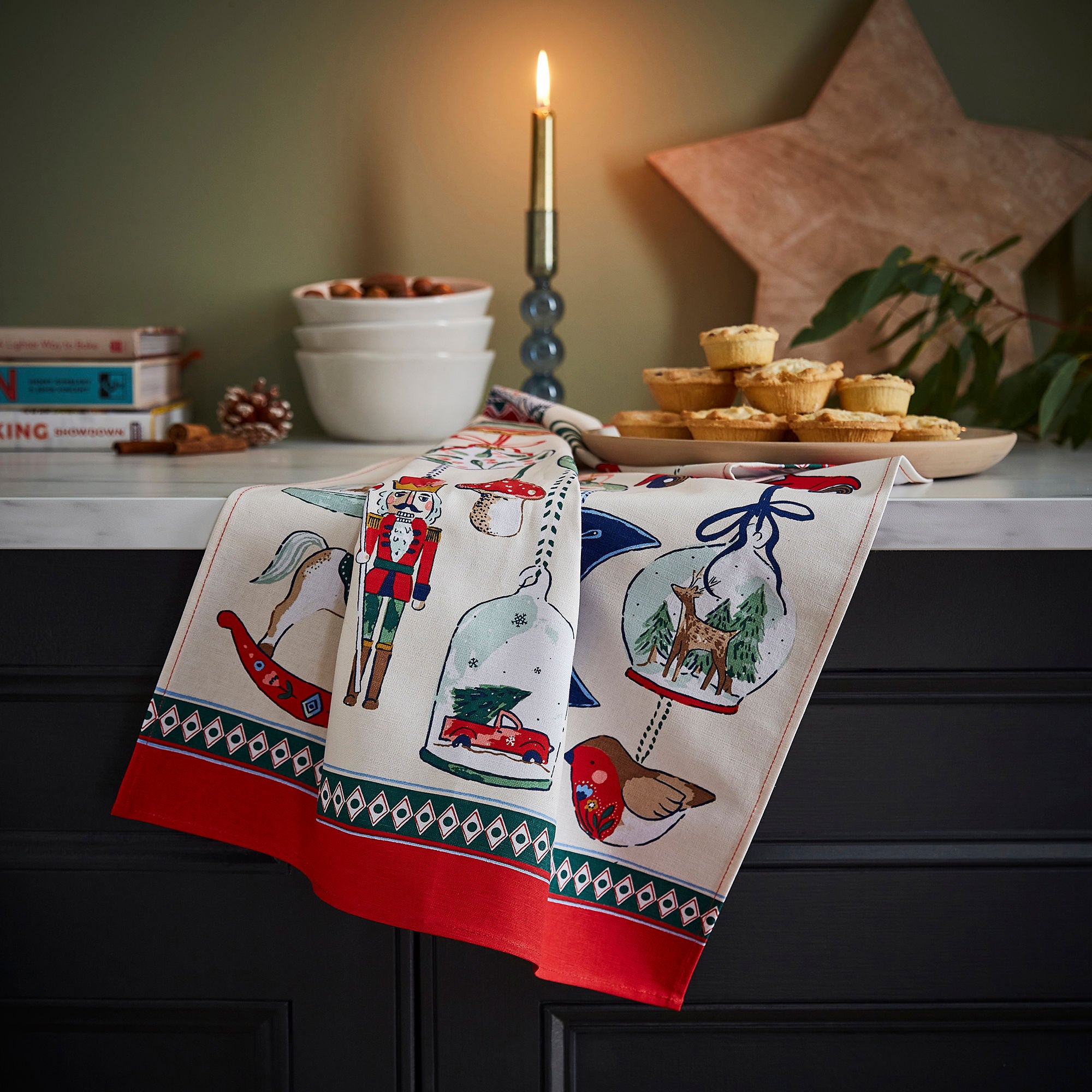 Ulster Weavers Christmas Ornaments Tea Towel - Cotton One Size in Multi - Tea Towel - Ulster Weavers