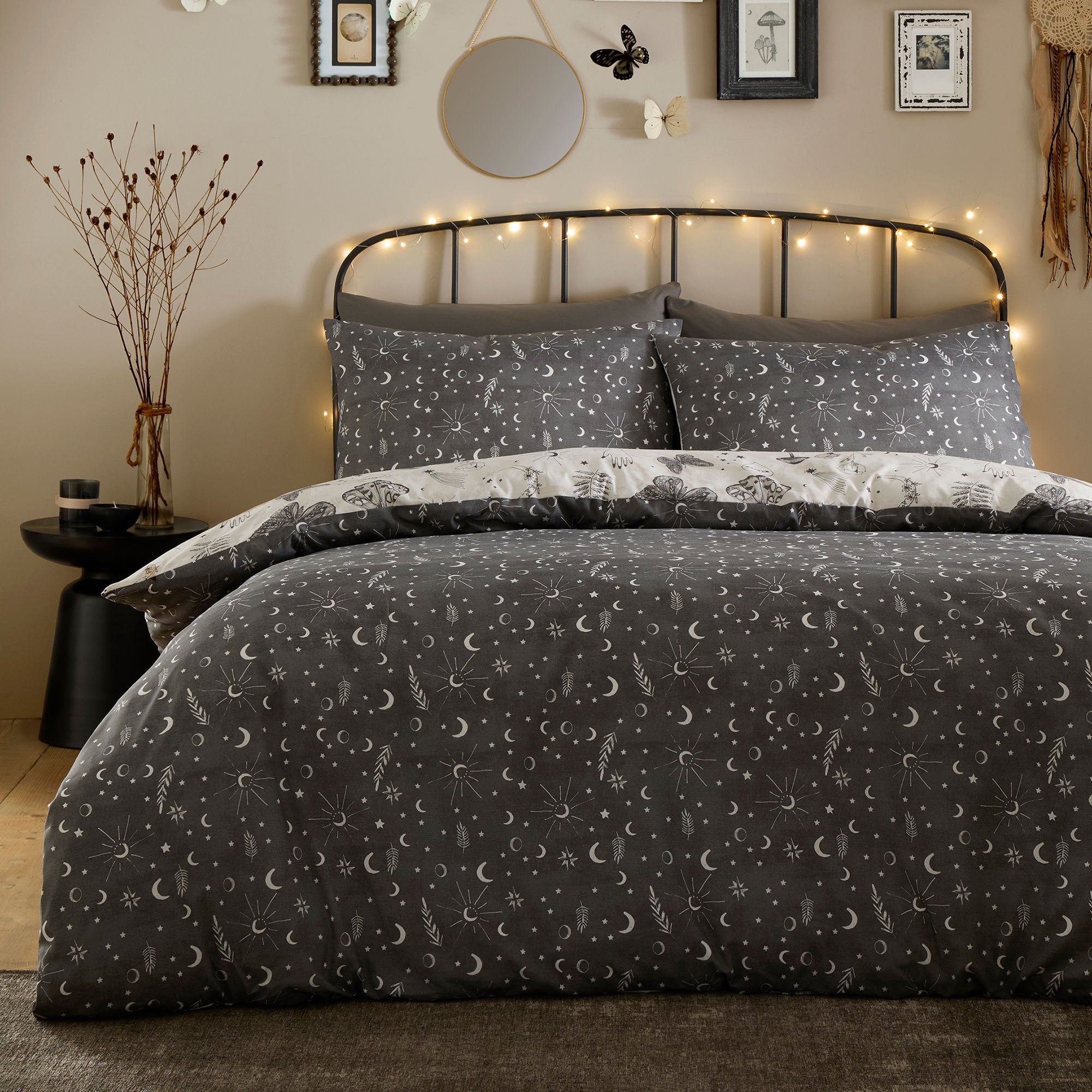 Celeste Duvet Cover Set in Grey - Duvet Cover Set - Fusion