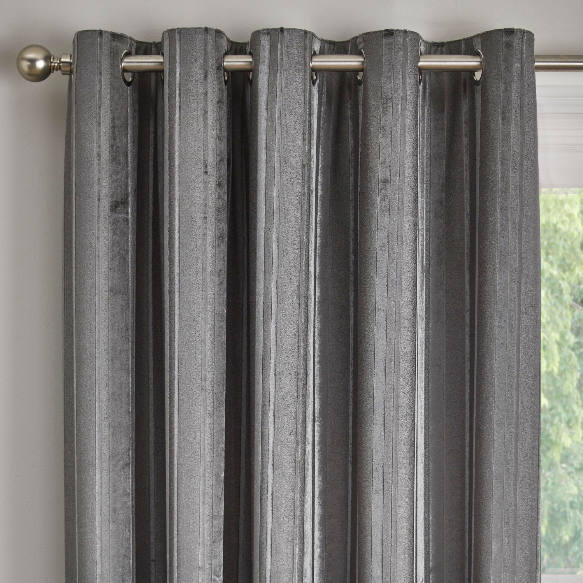 Conrad Pair of Eyelet Curtains by Appletree Boutique in Slate - Pair of Eyelet Curtains - Appletree Boutique