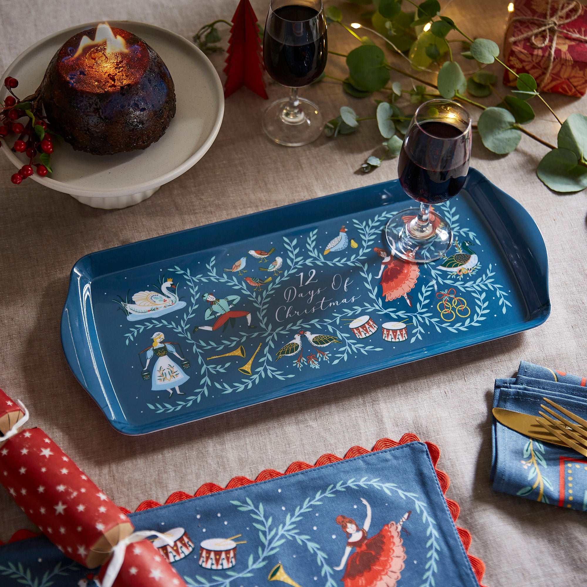 Ulster Weavers 12 Days of Christmas Tray - Small One Size in Green - Tray - Ulster Weavers