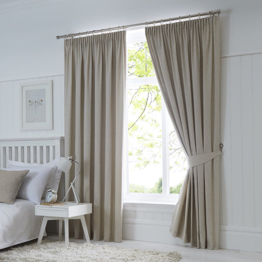 Dijon Pencil Pleat Curtains in Natural
