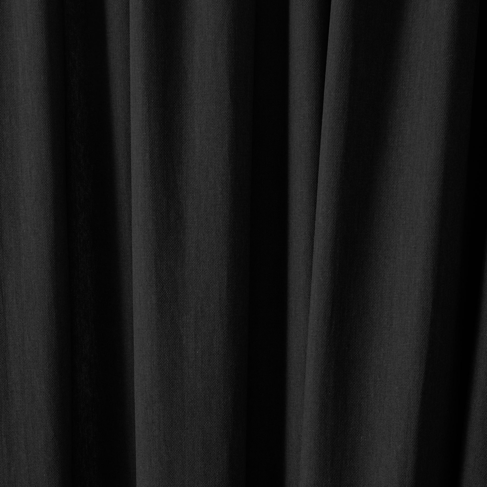 Dijon Pair of Pencil Pleat Curtains by Fusion in Black - Pair of Pencil Pleat Curtains - Fusion