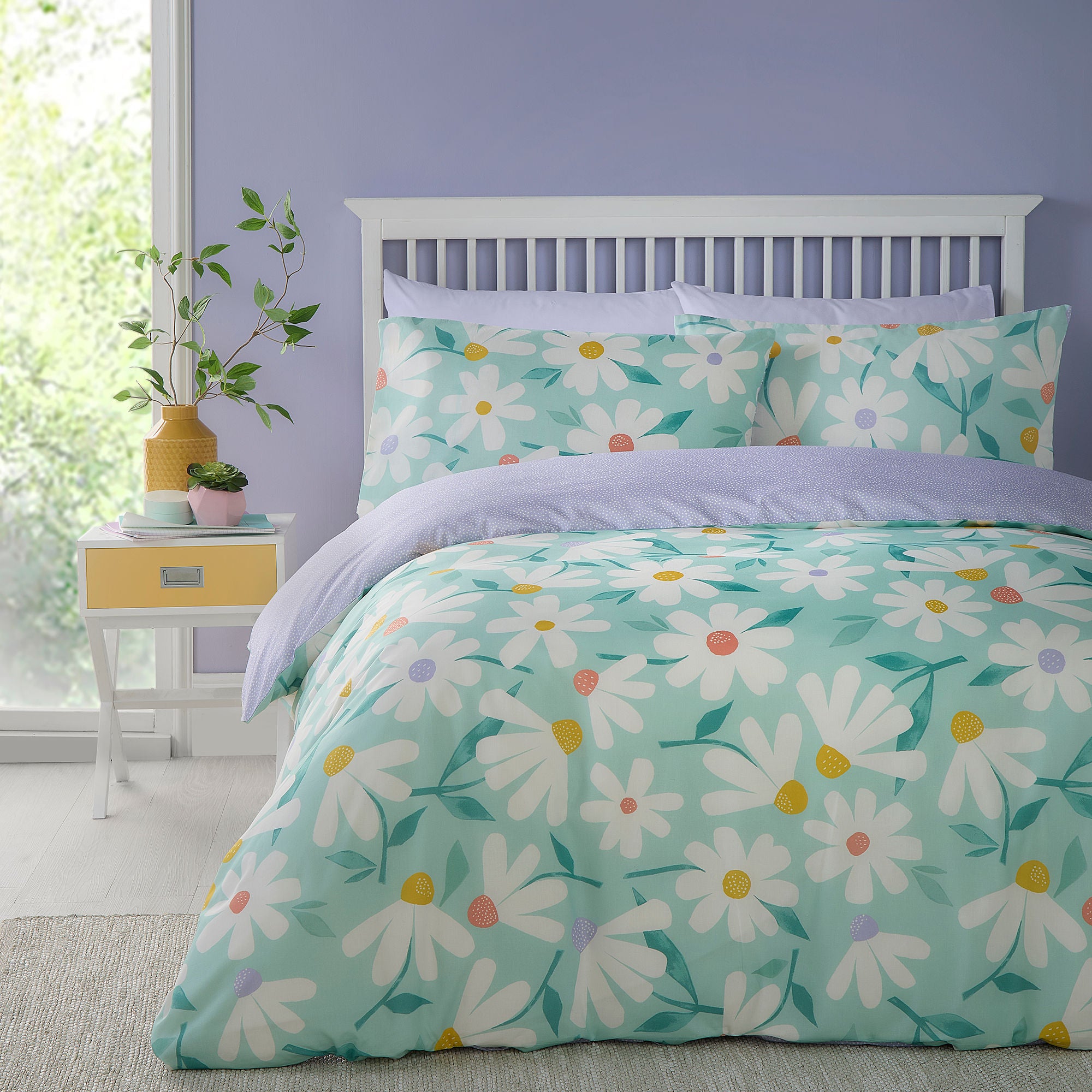 Daisy Duvet Cover Set by Fusion in Duck Egg - Duvet Cover Set - Fusion