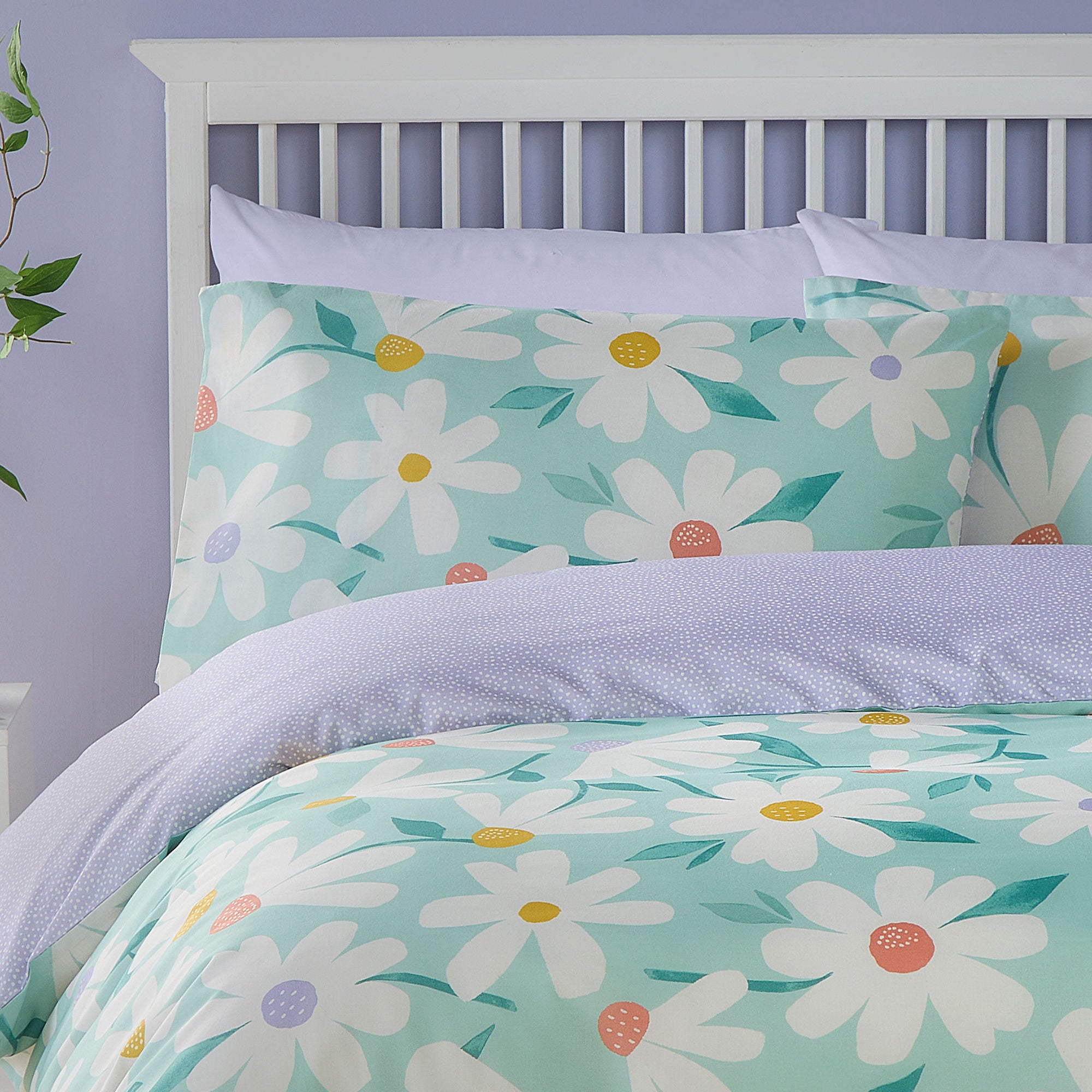 Daisy Duvet Cover Set by Fusion in Duck Egg - Duvet Cover Set - Fusion