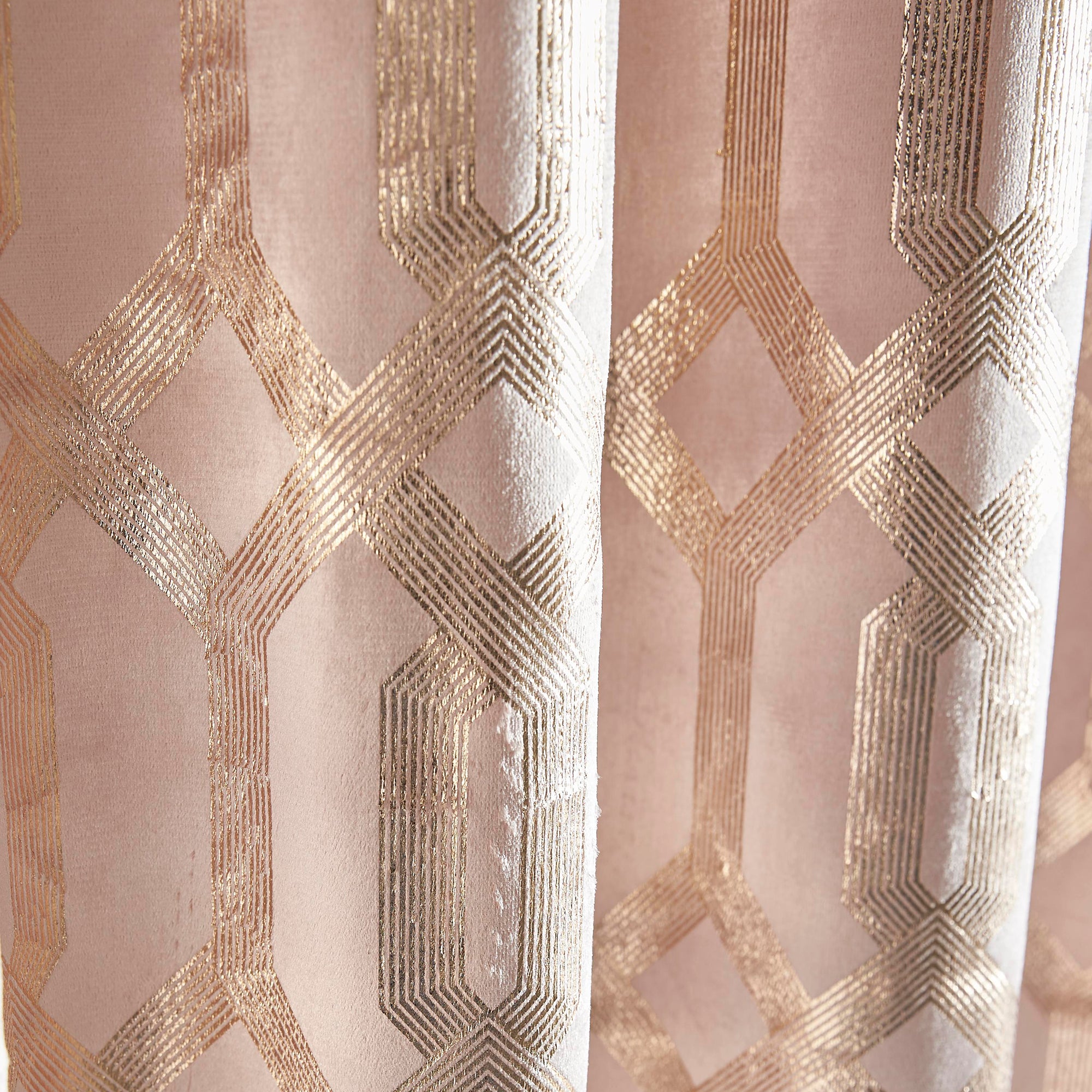 Darla Pair of Eyelet Curtains by Curtina in Blush - Pair of Eyelet Curtains - Curtina