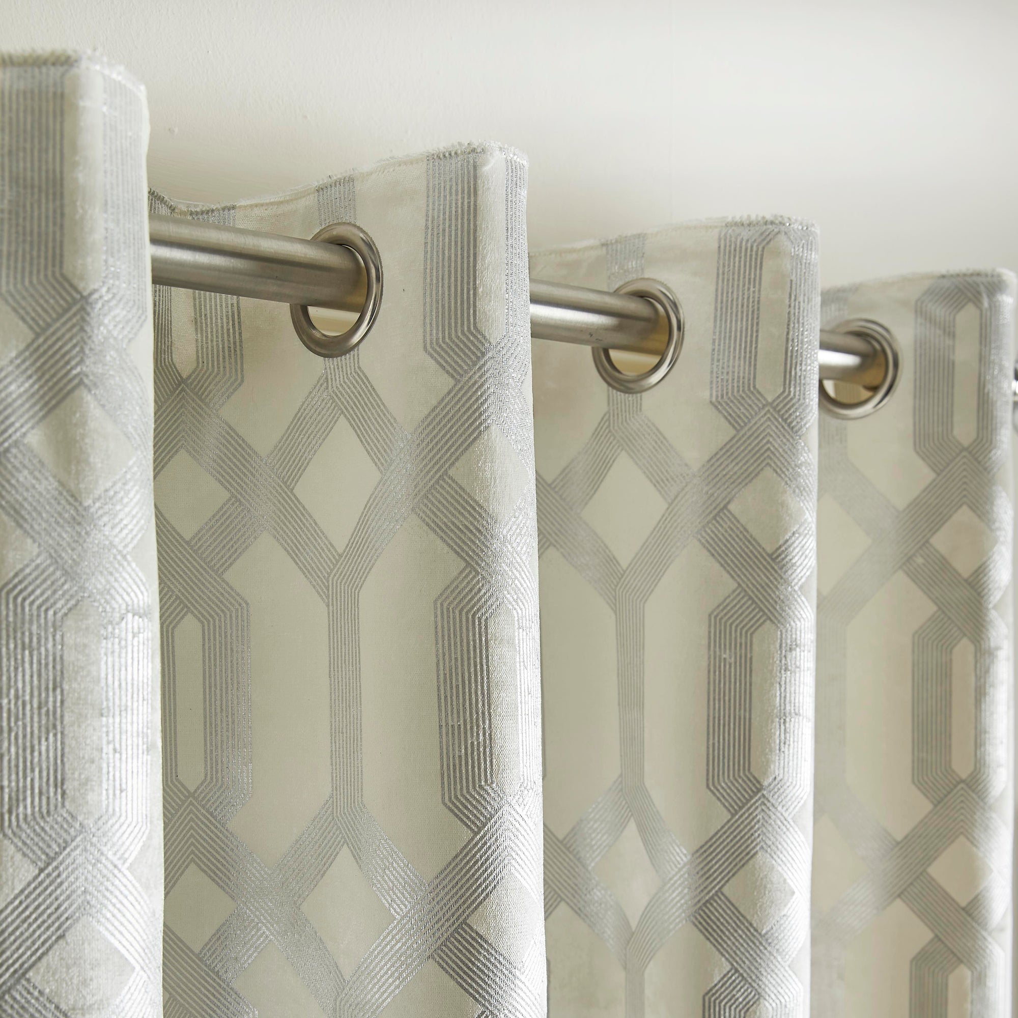 Darla Pair of Eyelet Curtains by Curtina in Ivory - Pair of Eyelet Curtains - Curtina