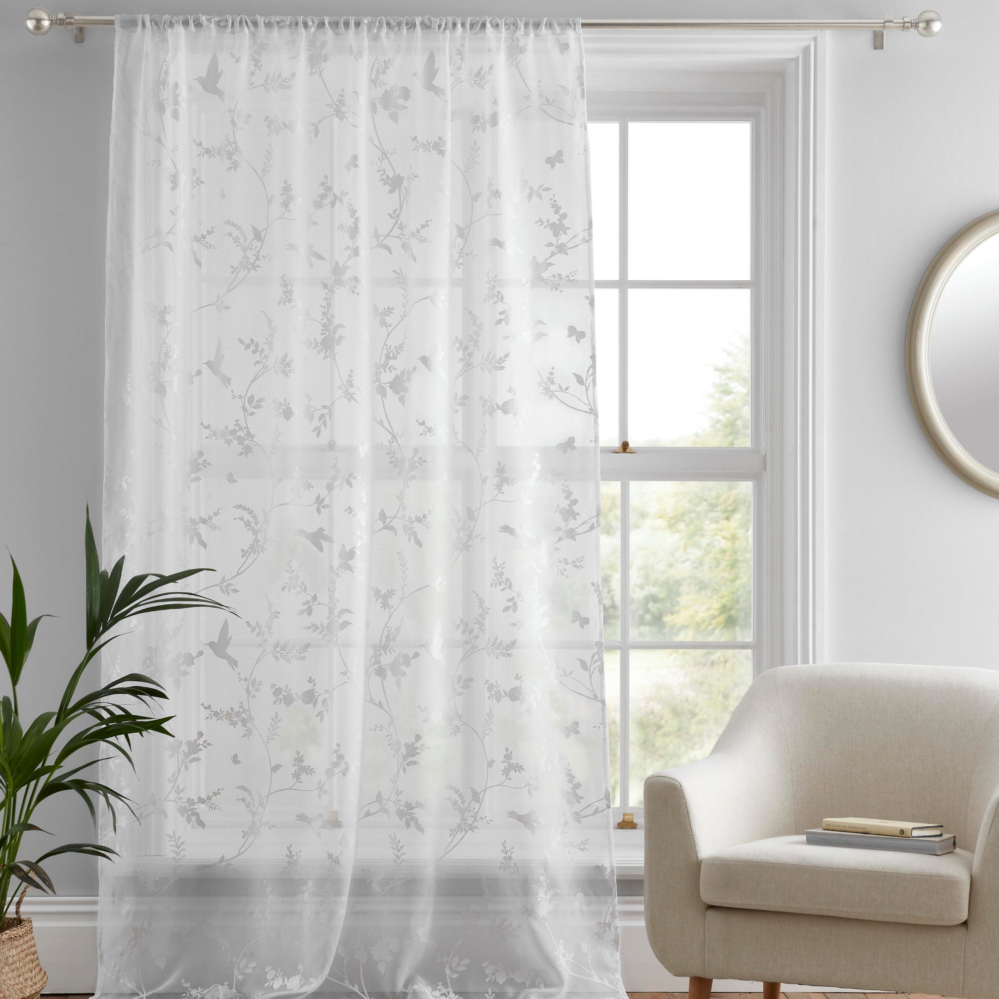 Darnley Voile Panel by Dreams & Drapes in White - Voile Panel - Dreams & Drapes Curtains