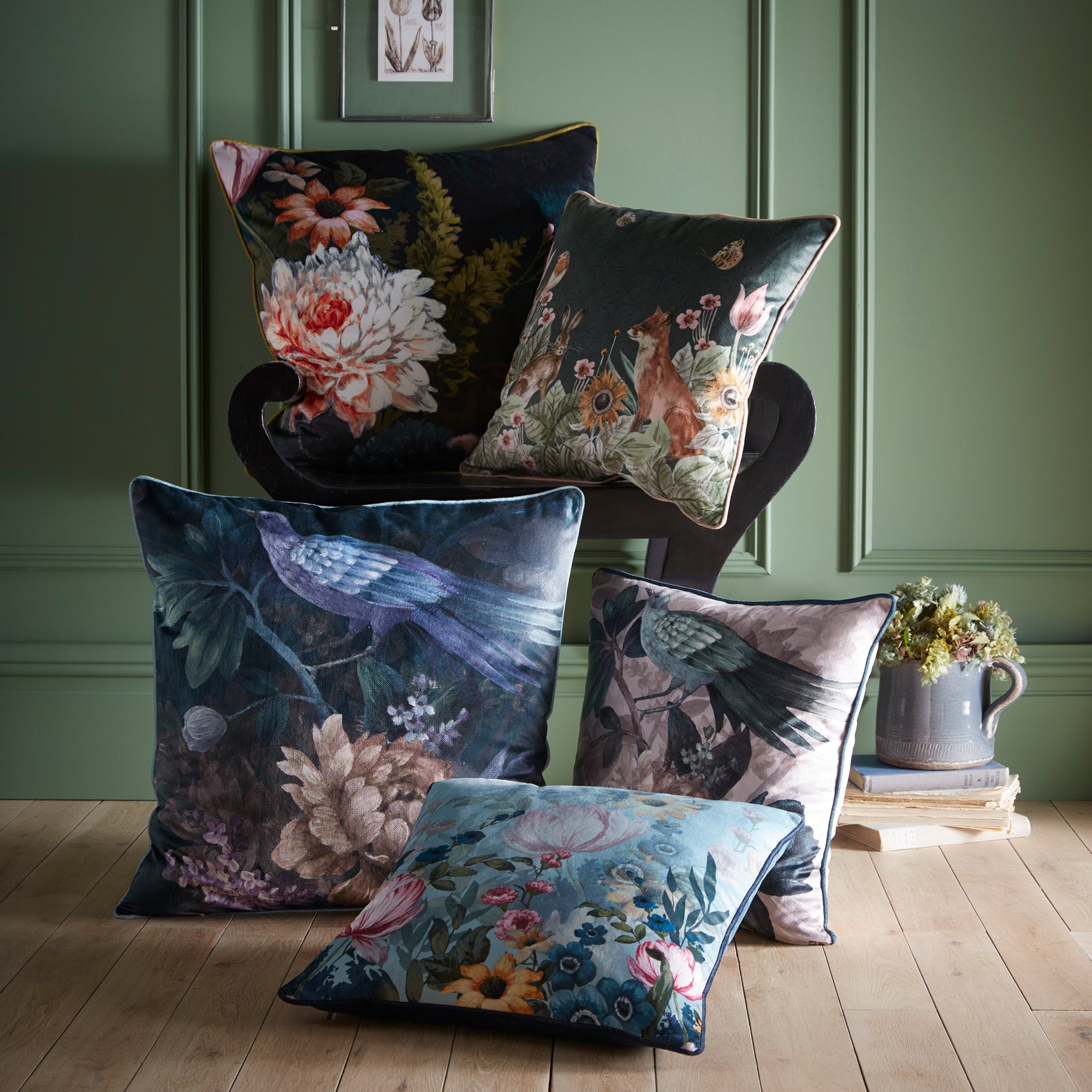 Dawbury Cushion by Appletree Heritage in Teal 43 x 43cm - Cushion - Appletree Heritage