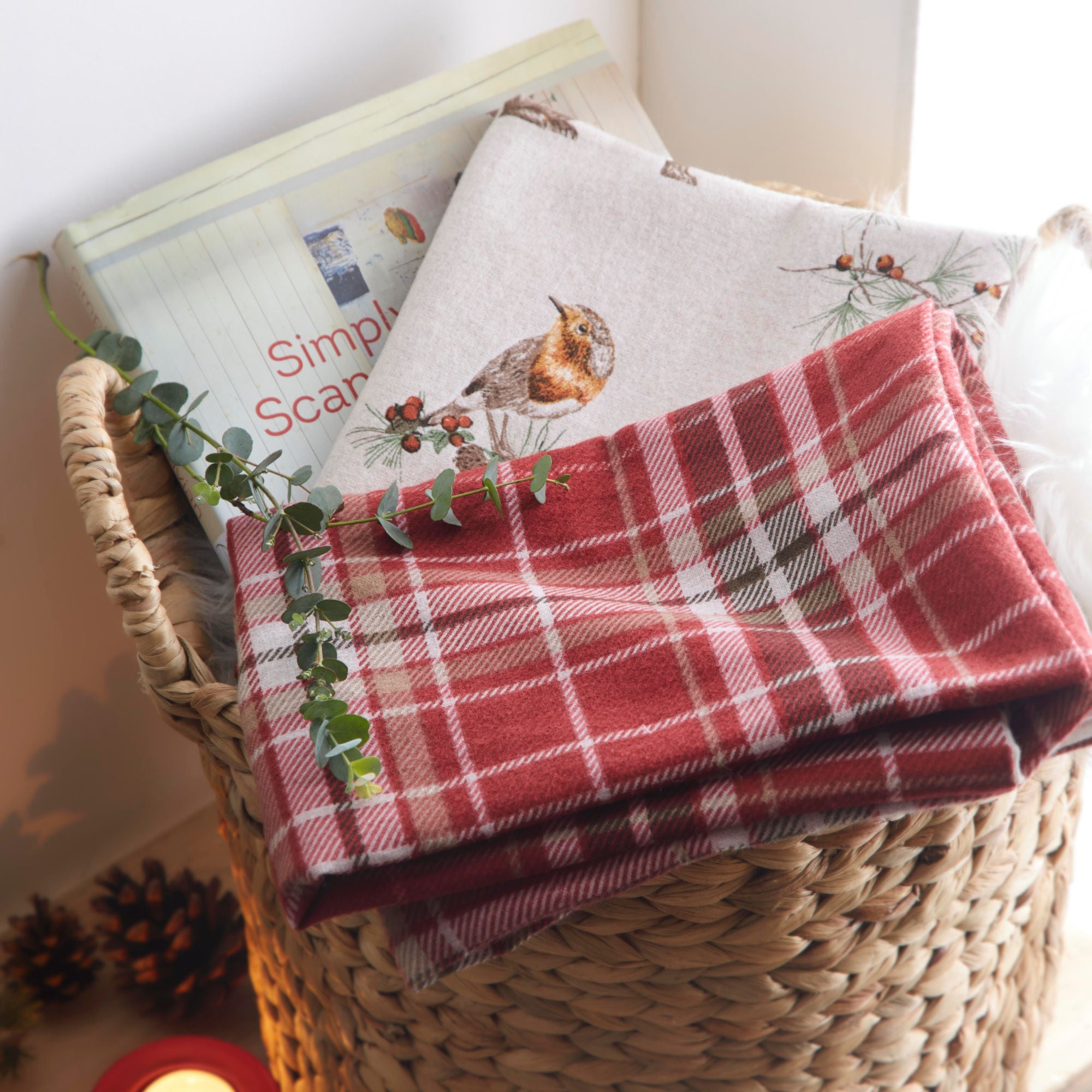 Derwent Check Duvet Cover Set by Dreams & Drapes Lodge in Natural - Duvet Cover Set - Dreams & Drapes Lodge