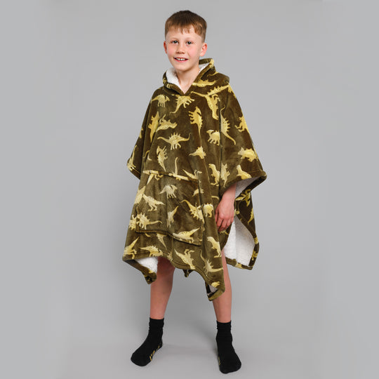 Dino Poncho in Green 75 x 92.5cm