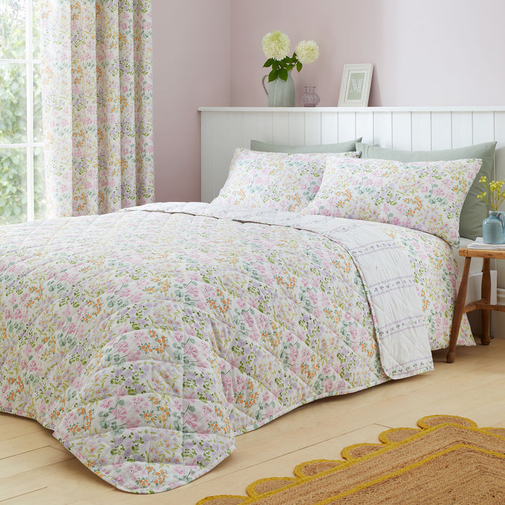 Edith Bedspread by Dreams & Drapes Design in Lilac 200cm X 230cm