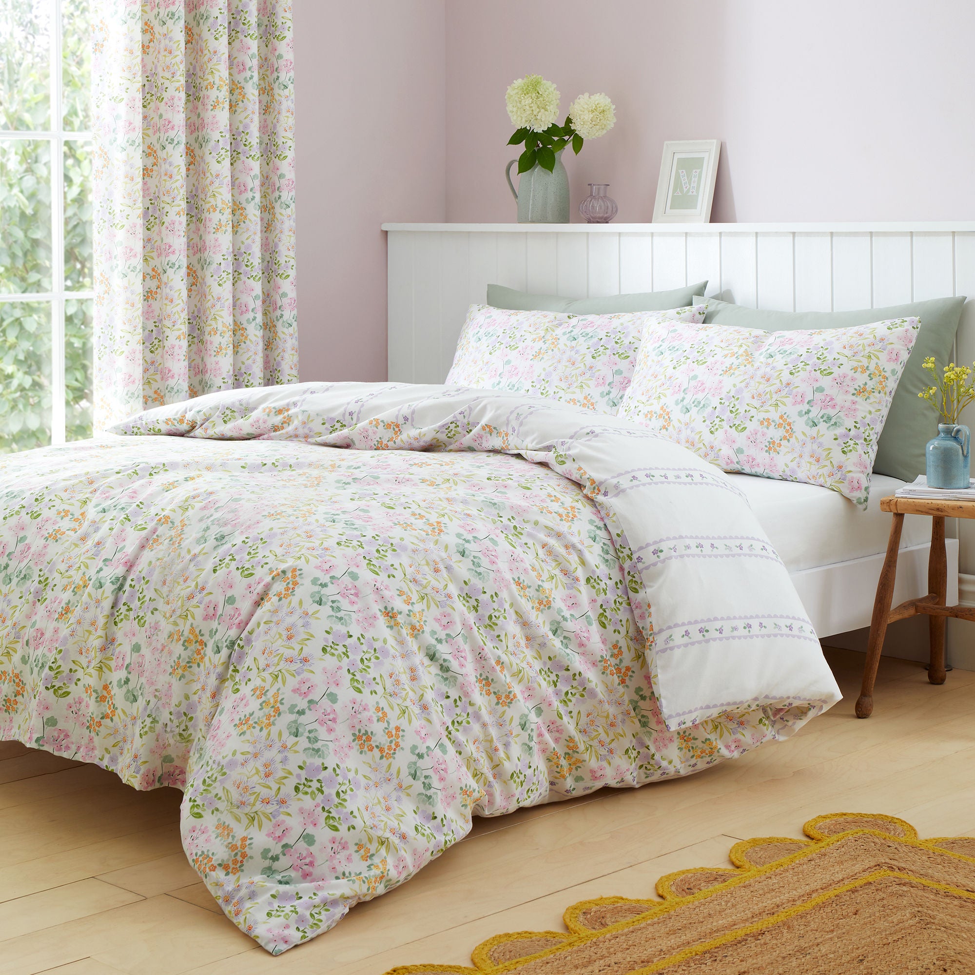 Edith Duvet Cover Set by Dreams & Drapes Design in Lilac - Duvet Cover Set - Dreams & Drapes Design