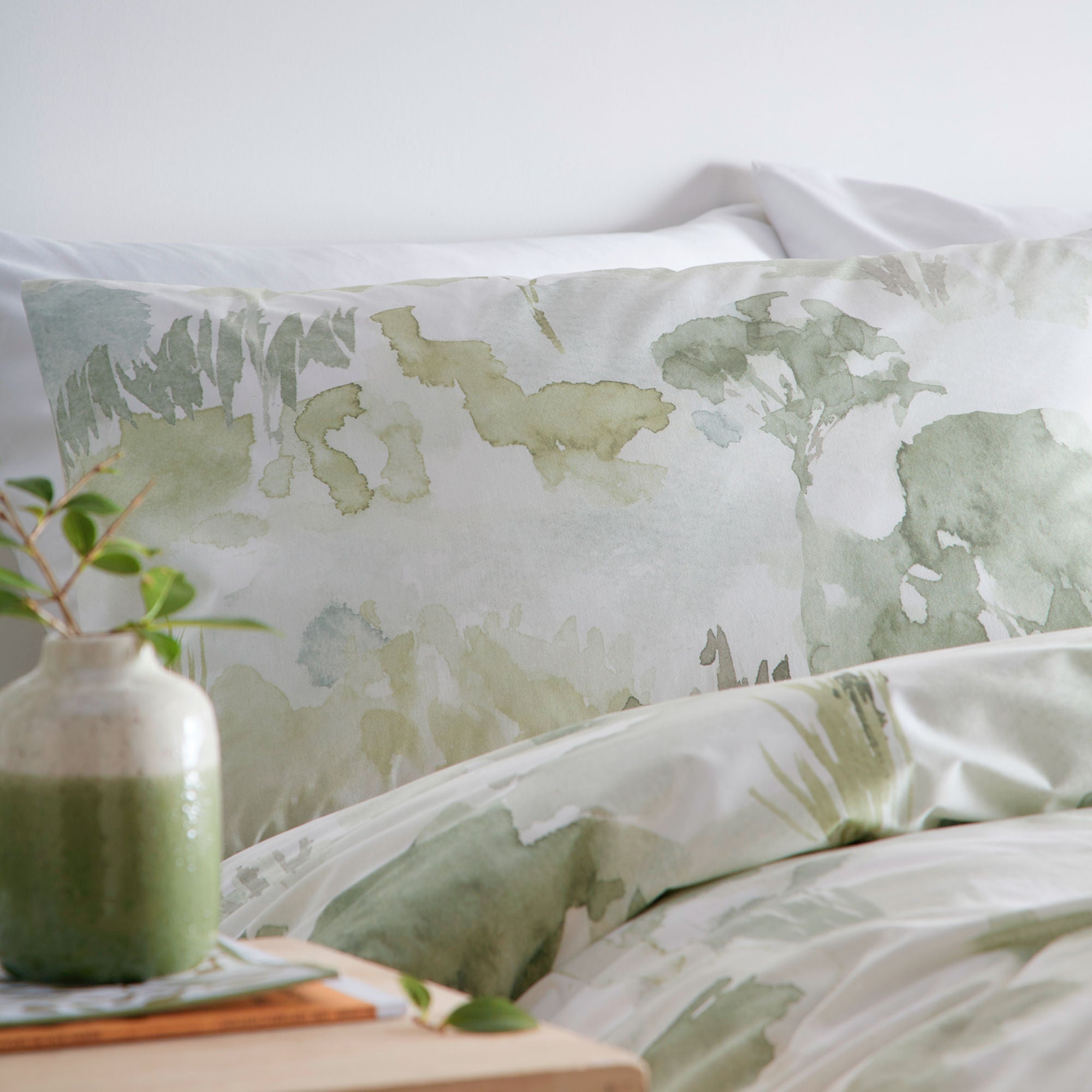 Edale Duvet Cover Set by Appletree Loft in Green - Duvet Cover Set - Appletree Loft