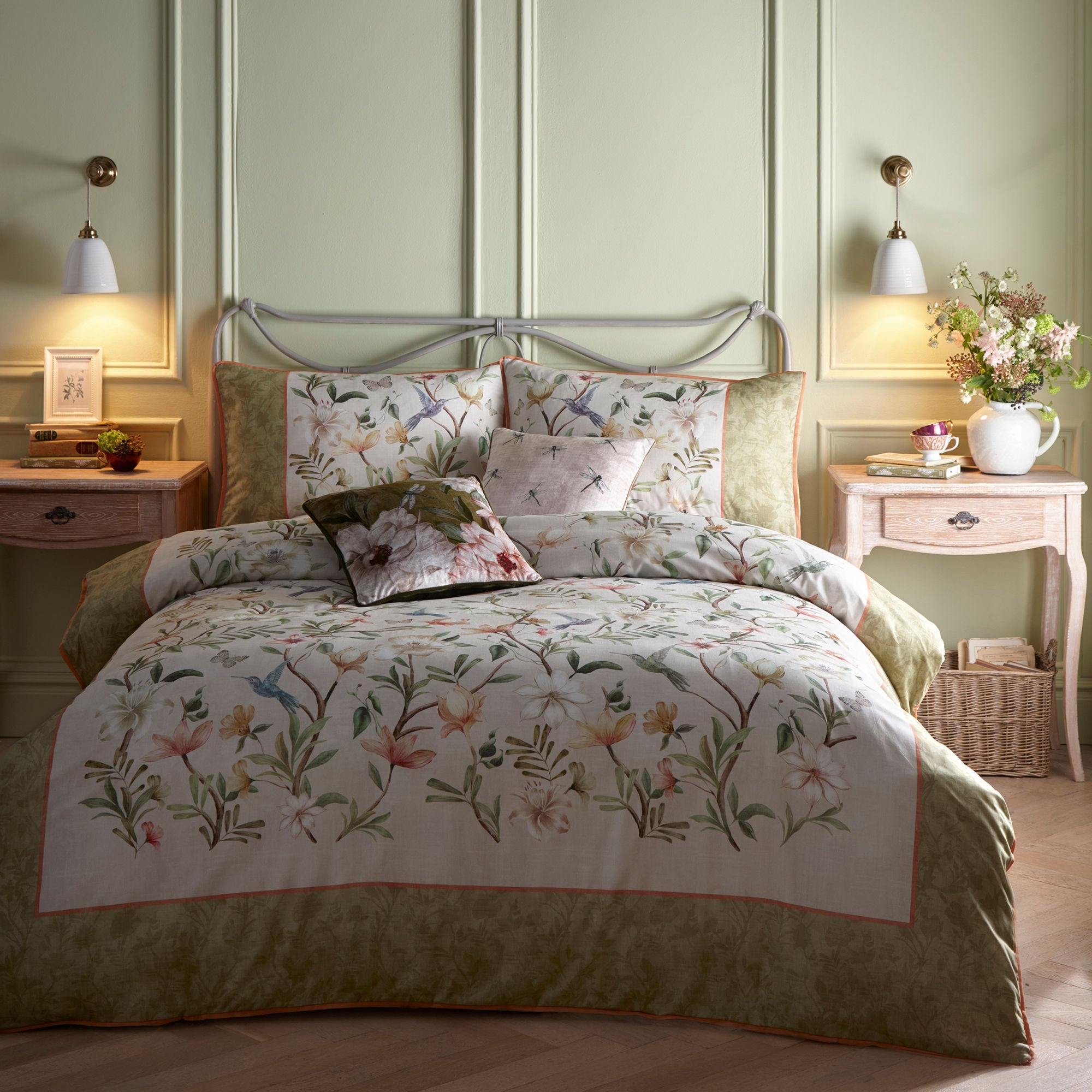 Fiorella Duvet Cover Set by Appletree Heritage in Natural - Duvet Cover Set - Appletree Heritage