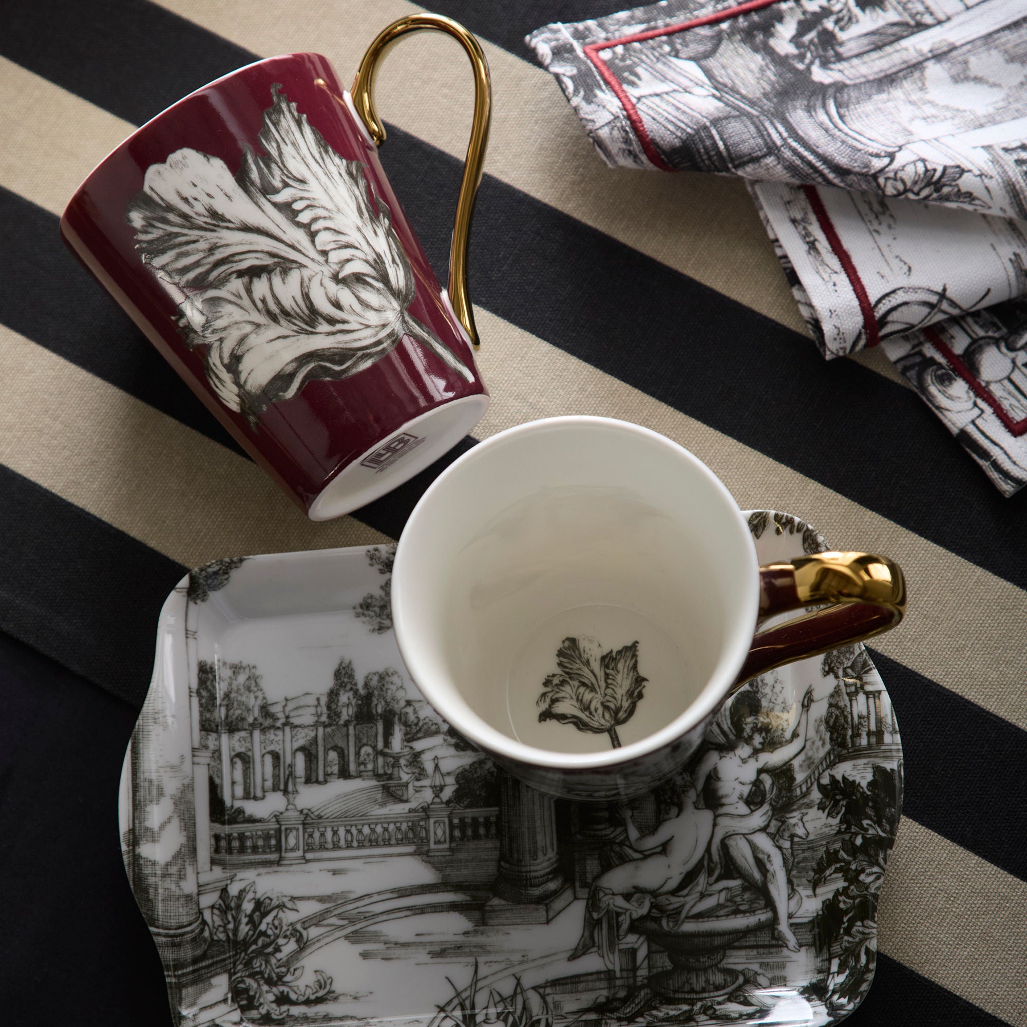 Festivo Mug and Tray Set in Multicolour - Mug and Tray Set - Laurence Llewelyn-Bowen