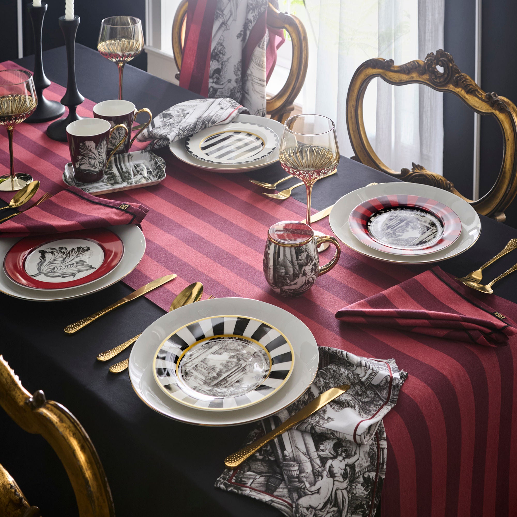 Festivo Porcelain Side Plates 4 Pack in Multicolour - Side Plate (4 Pack) - Laurence Llewelyn-Bowen