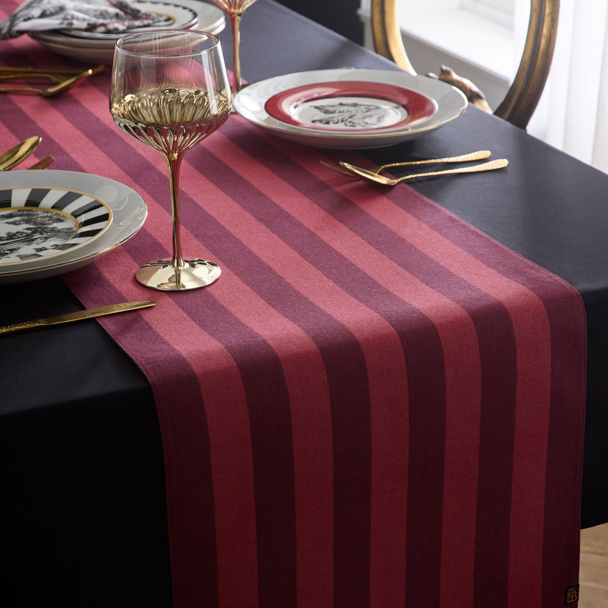 Festivo Table Runner in Red 230 x 40cm - Table Runner - Laurence Llewelyn-Bowen