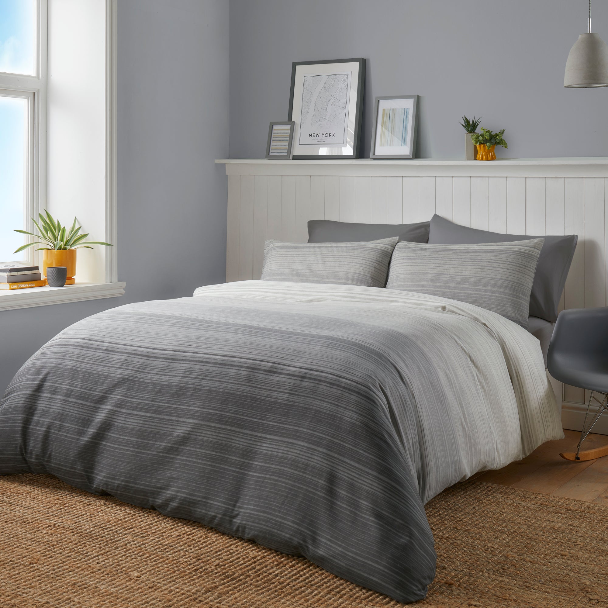 Fairhaven Duvet Cover Set by Fusion in Charcoal - Duvet Cover Set - Fusion