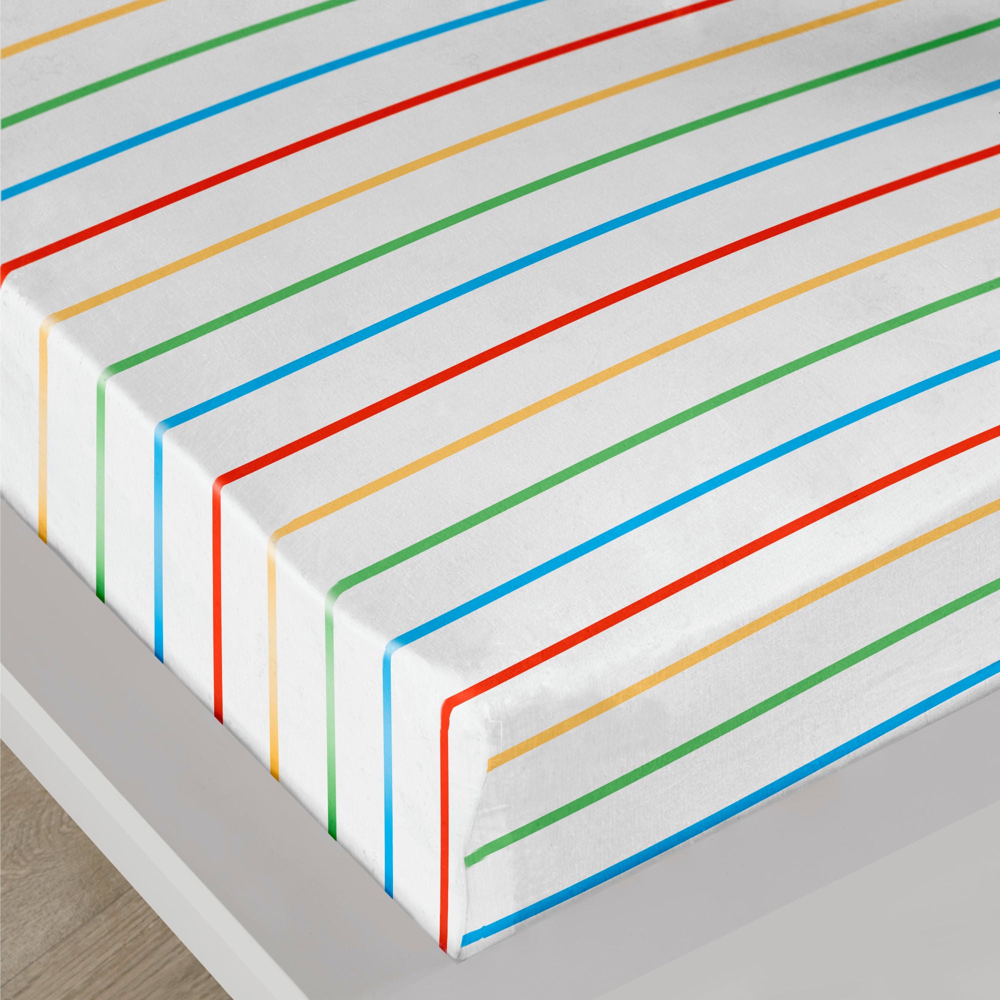 Farmyard Friends 28cm Fitted Bed Sheet by Bedlam in Blue Single - 28cm Fitted Bed Sheet - Bedlam