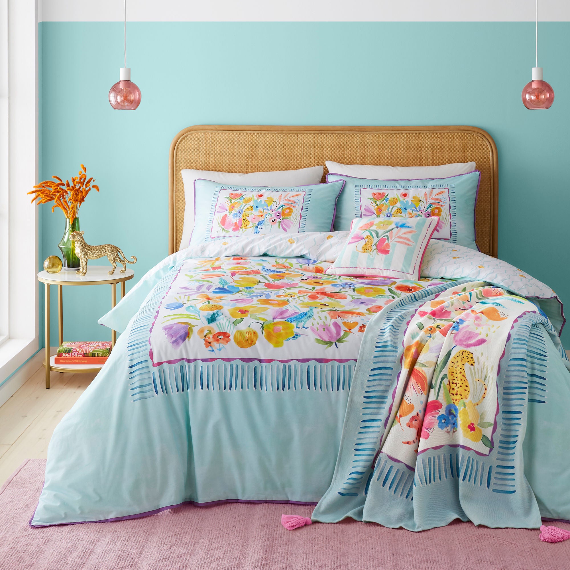 Festival Duvet Cover Set by Appletree Style in Duck Egg - Duvet Cover Set - Appletree Style