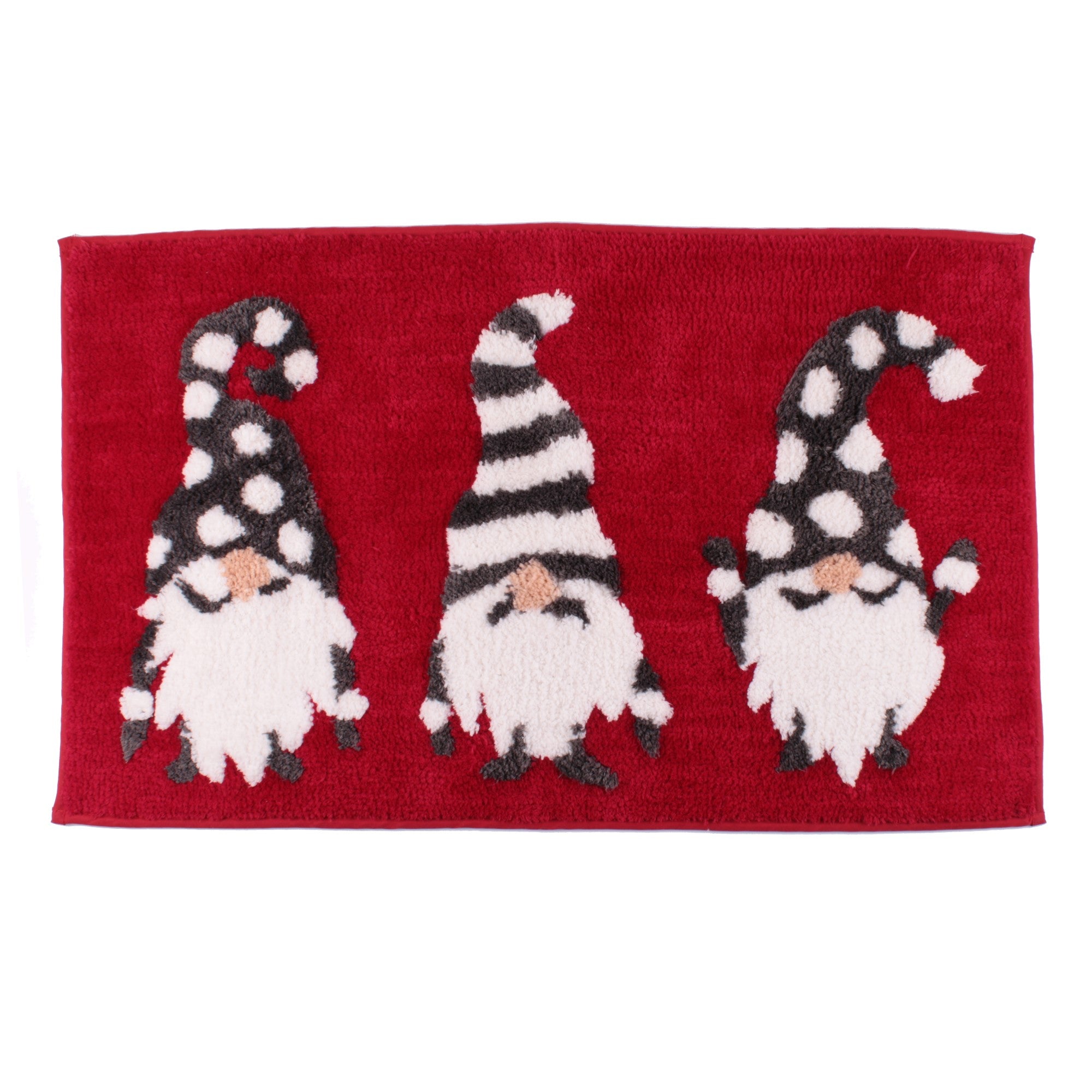 Gonks Bath Mat by Fusion Christmas in Red 50 x 80cm - Bath Mat - Fusion Christmas