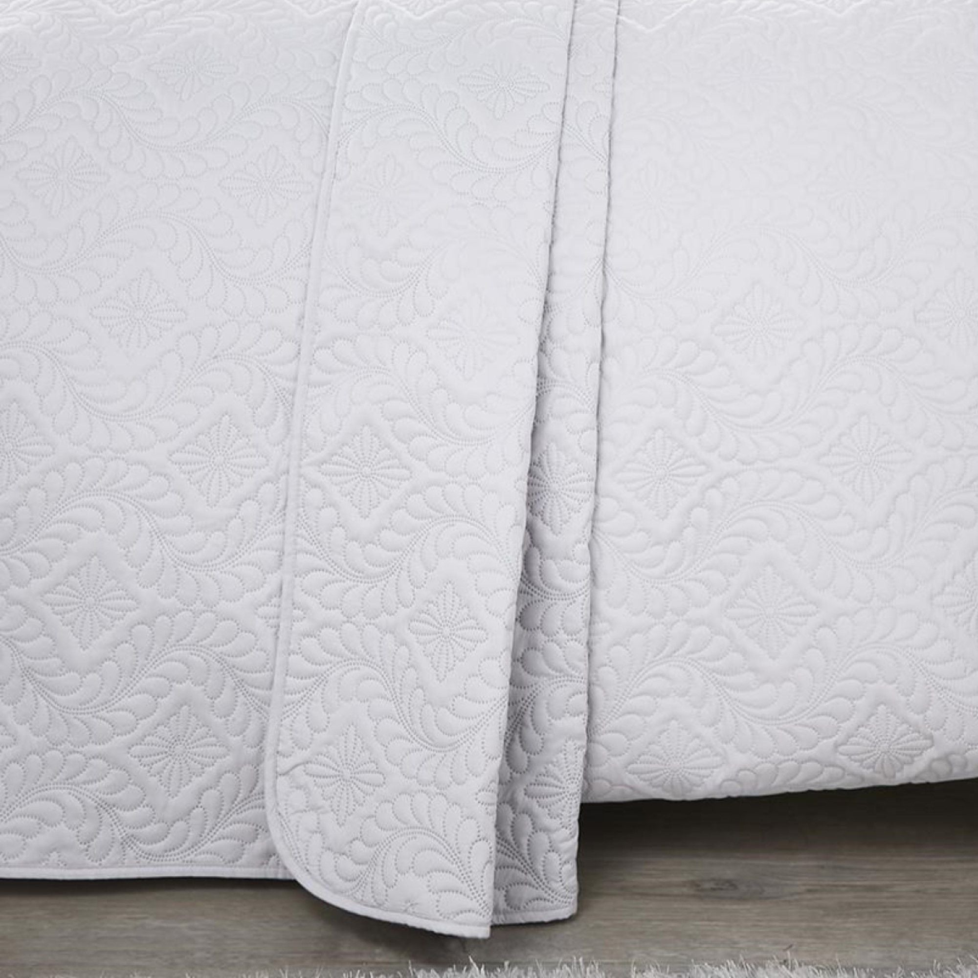 Gianna Bedspread by Serene in White 230cm X 200cm - Bedspread - Serene