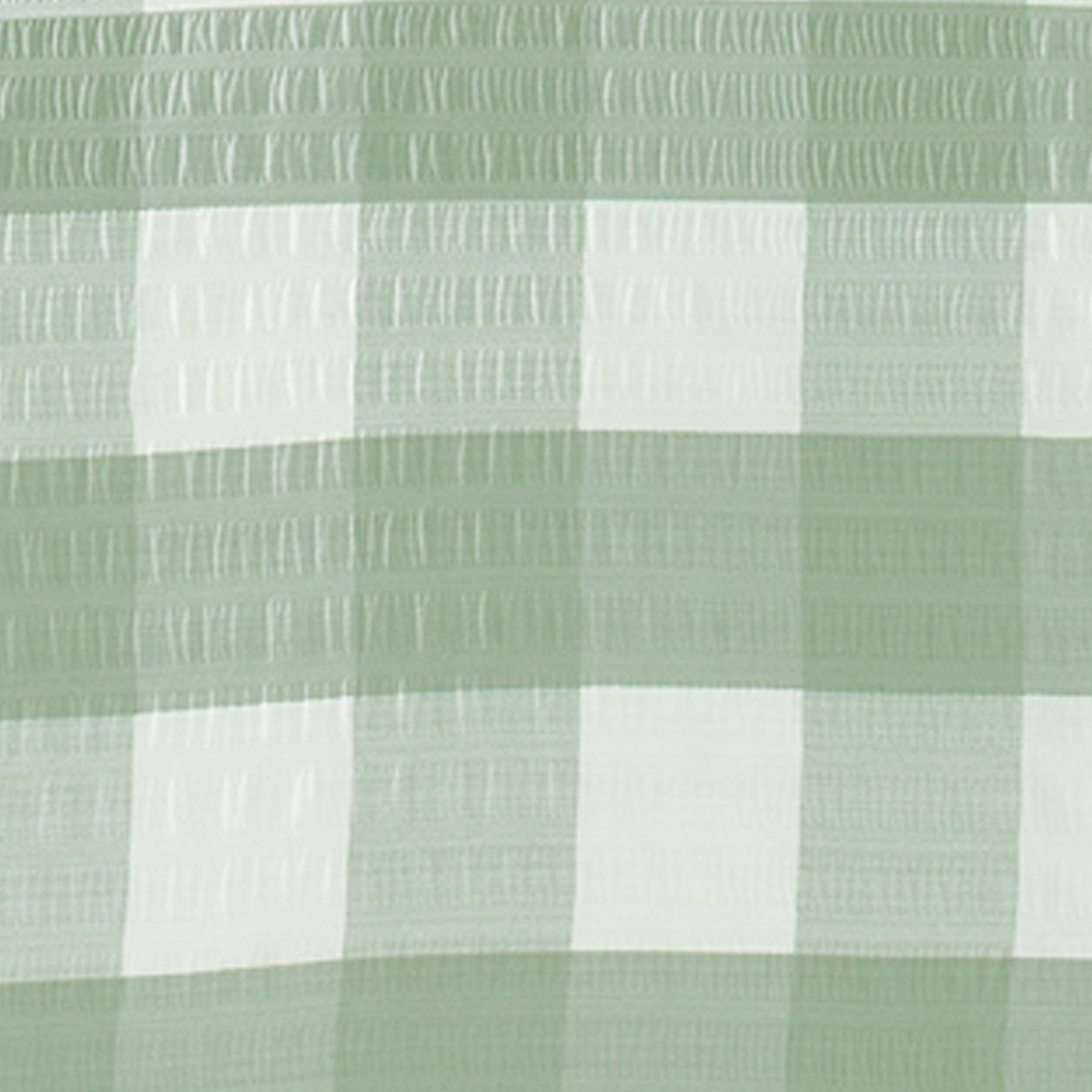 Seersucker Gingham Duvet Cover Set by Fusion in Green - Duvet Cover Set - Fusion