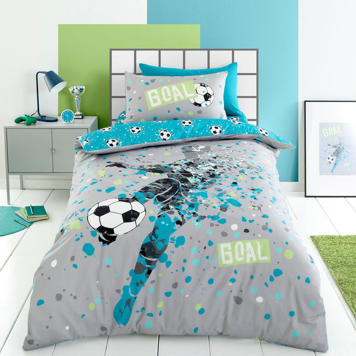 Goal Duvet Cover Set by Bedlam in Grey - Duvet Cover Set - Bedlam