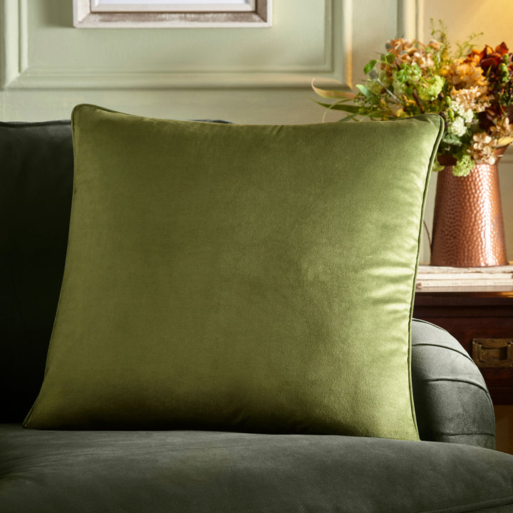 Harlan Cushion by Appletree Heritage in Olive 55 x 55cm - Cushion - Appletree Heritage