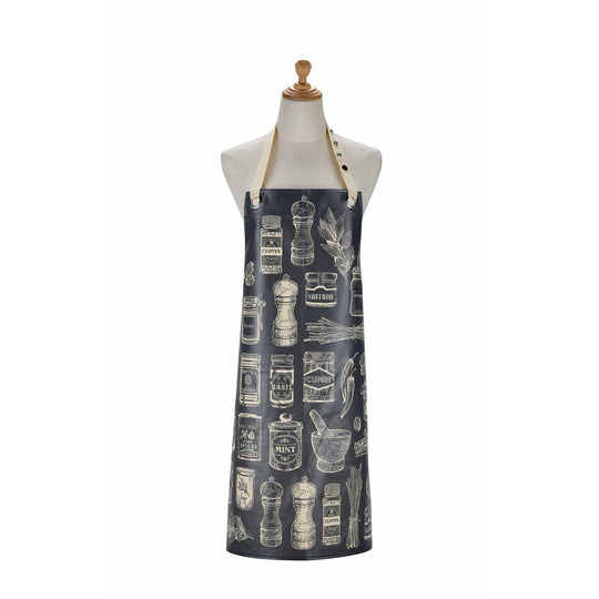Herbs & Spices PVC Apron in Grey