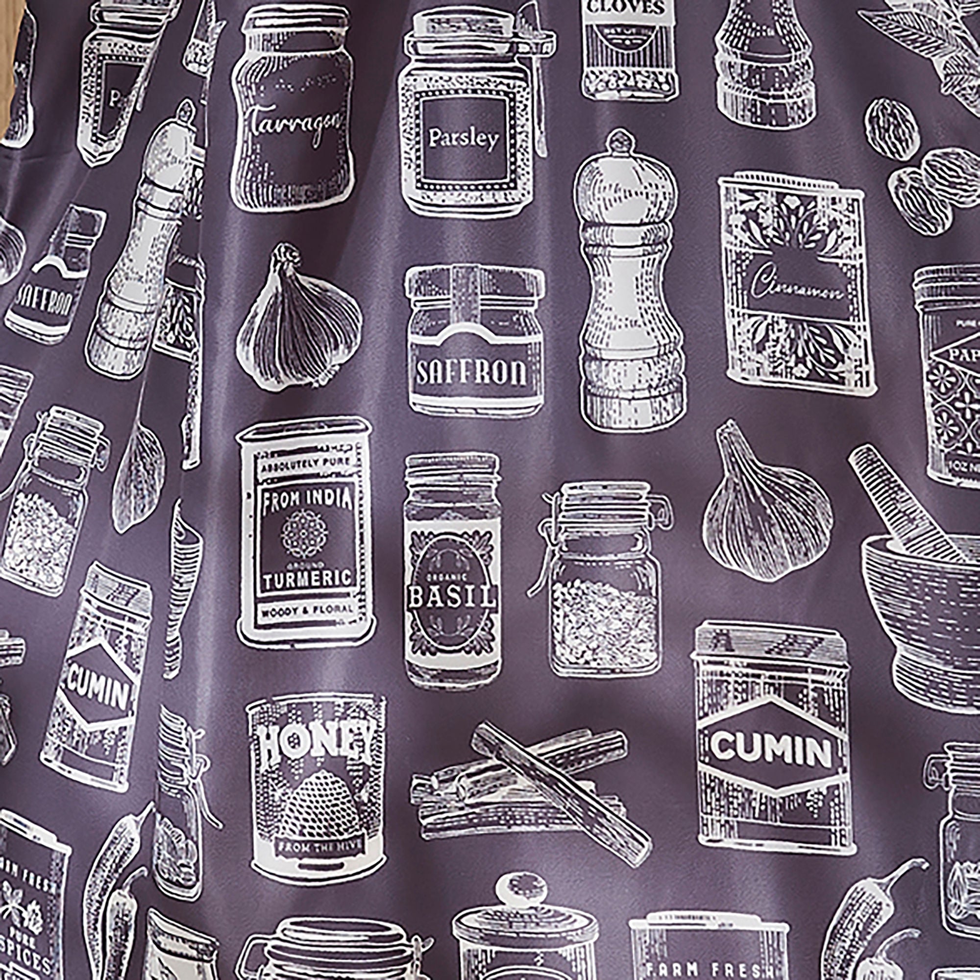 Ulster Weavers Herbs & Spices Foldable Tote Bag Medium in Grey - Roll-Up Bag - Ulster Weavers