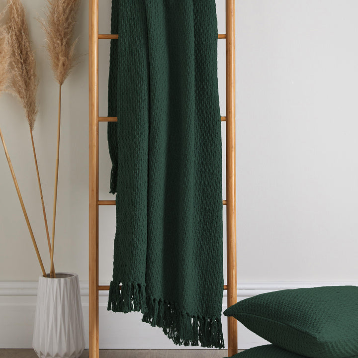 Hayden Throw by Drift Home in Green 130 x 180cm - Throw - Drift Home