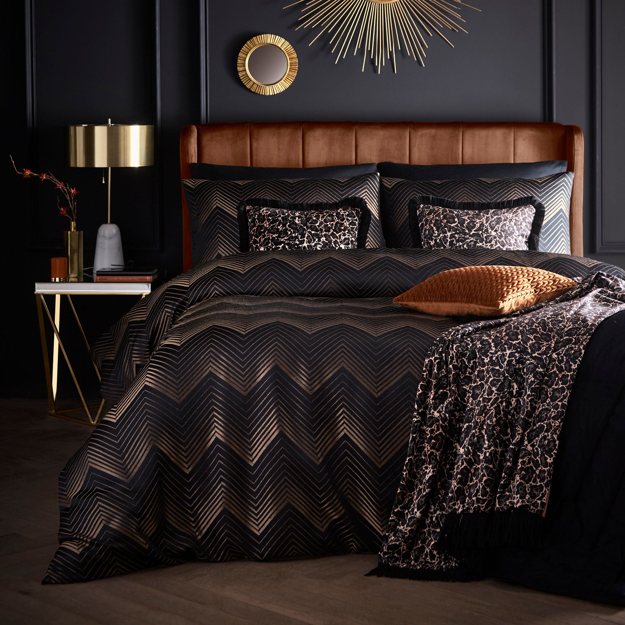 Josephine Throw in Gold 130 x 180cm - Throw - Laurence Llewelyn-Bowen