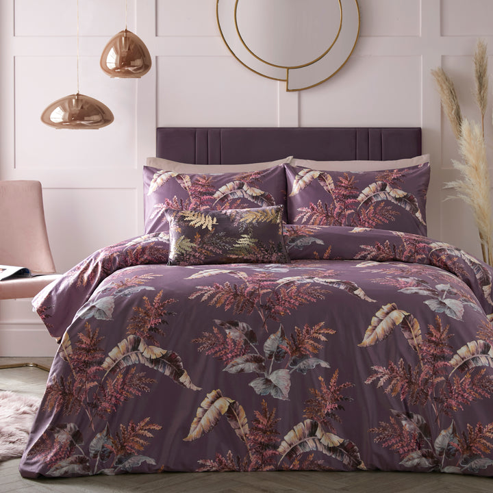 Josette Duvet Cover Set by Soiree in Mauve - Duvet Cover Set - Soiree