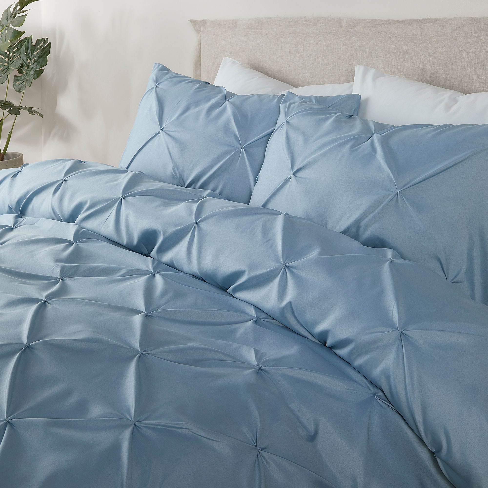 Lara Duvet Cover Set in Blue - Duvet Cover Set - Serene