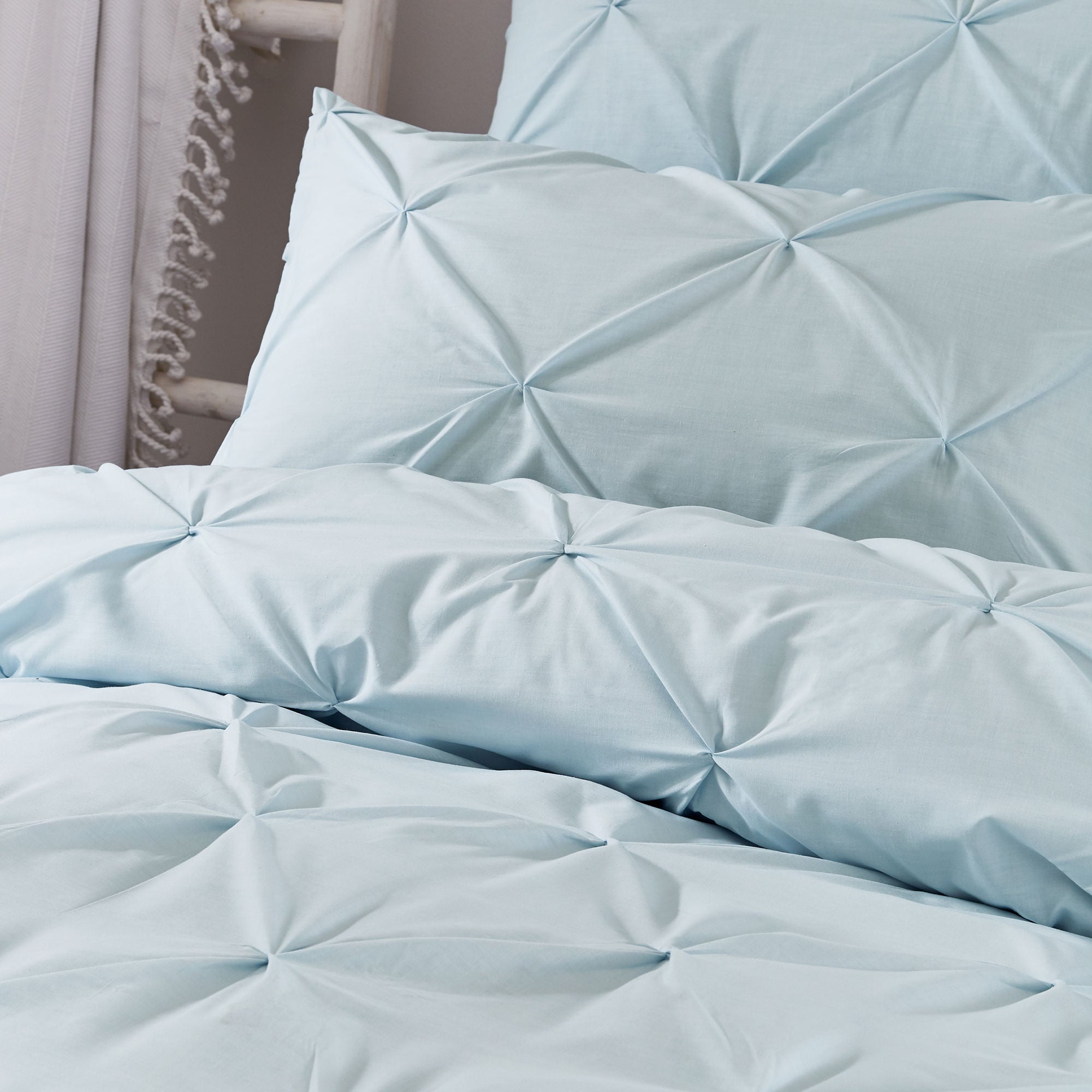 Lara Duvet Cover Set by Serene in Duck Egg - Duvet Cover Set - Serene