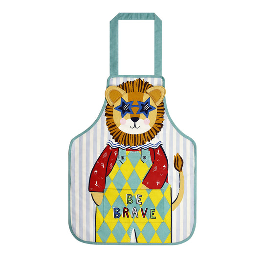 Leon Lion Kids Shaped PVC Apron in Multicolour