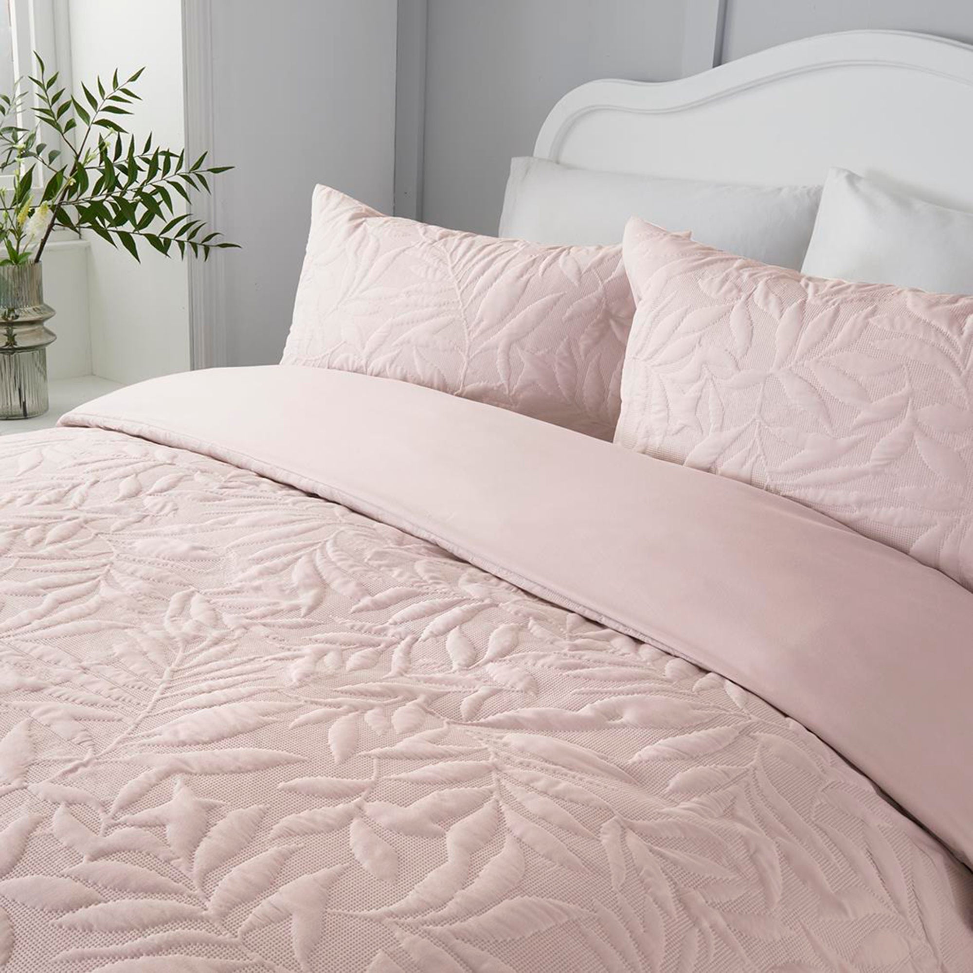 Luana Duvet Cover Set by Serene in Blush - Duvet Cover Set - Serene