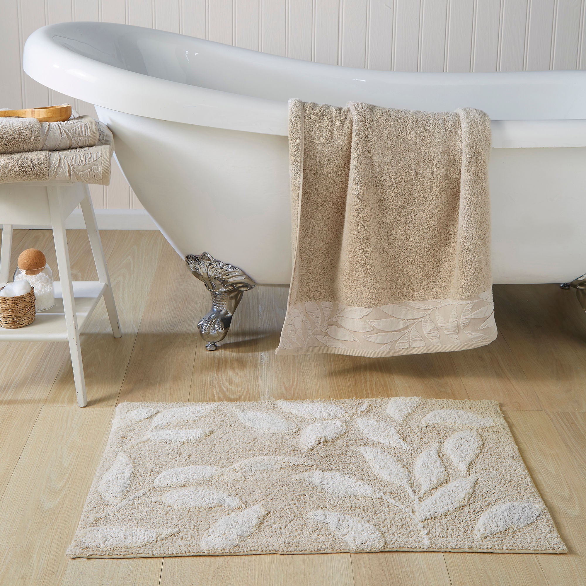 Lacie Towels by Dreams & Drapes Bathroom in Natural - Towels - Dreams & Drapes Bathroom