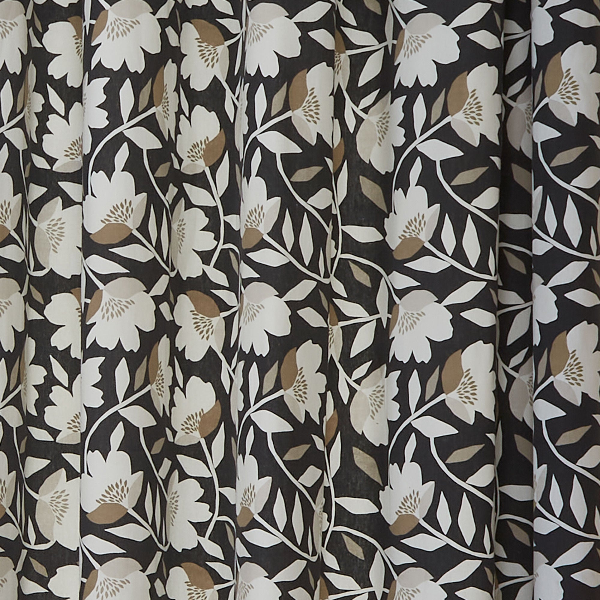 Luna Pair of Eyelet Curtains by Fusion in Black - Pair of Eyelet Curtains - Fusion