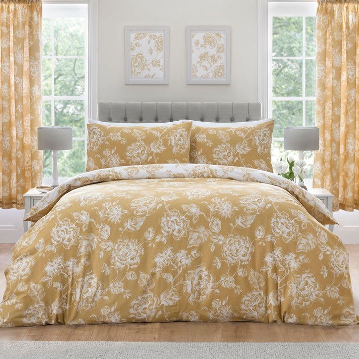 Mishka Duvet Cover Set by Dreams & Drapes Design in Gold - Duvet Cover Set - Dreams & Drapes Design