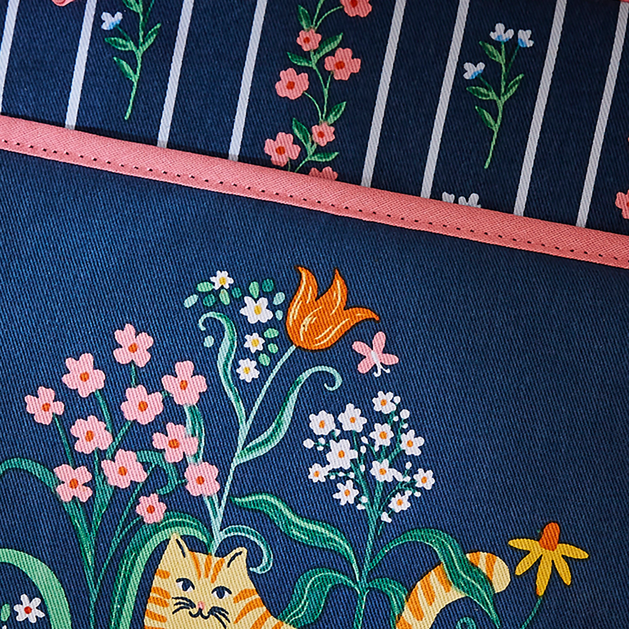 Marmalade Meadow Pot Mitt in Navy - Pot Mitt - Ulster Weavers