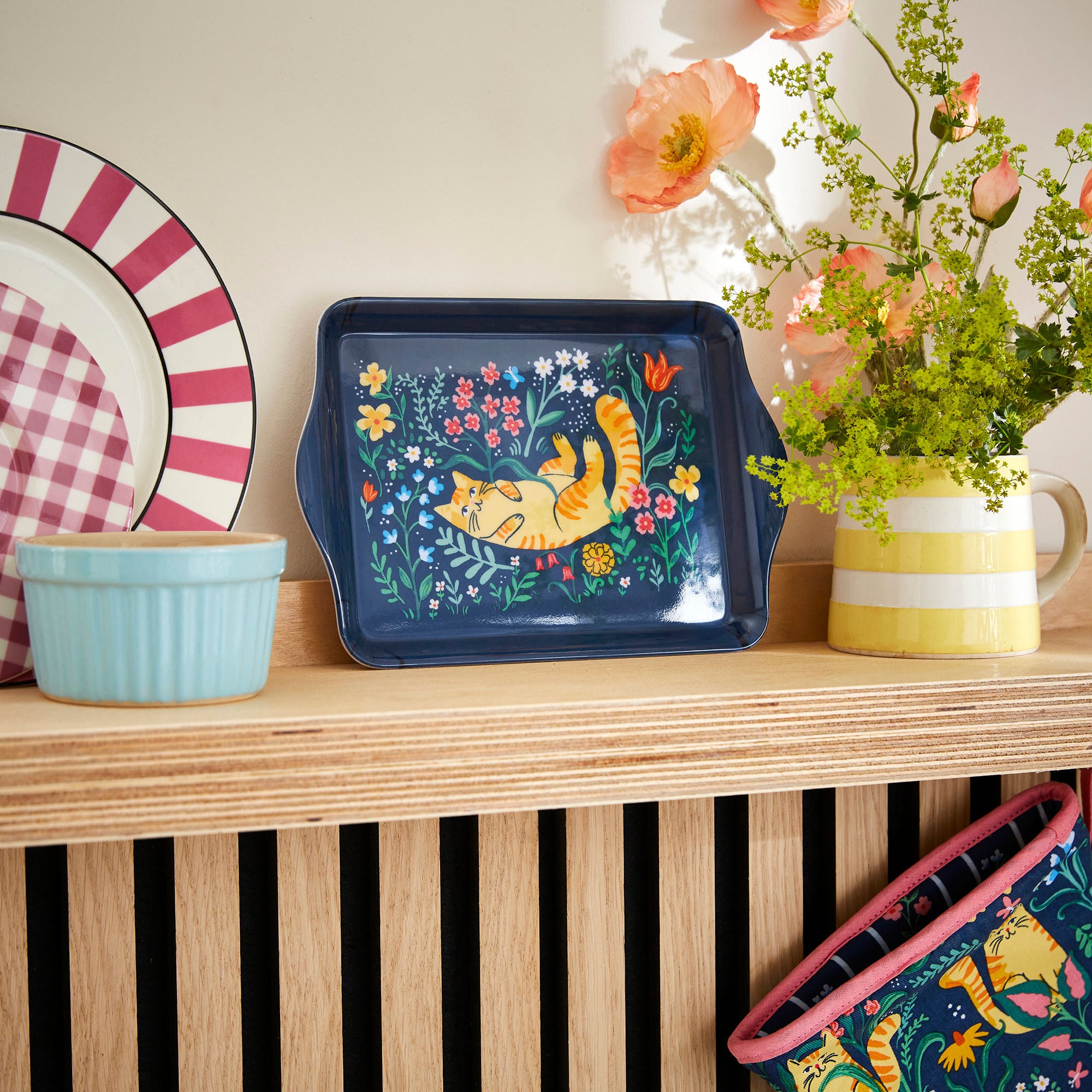Marmalade Meadow Scatter Tray in Navy - Tray - Ulster Weavers