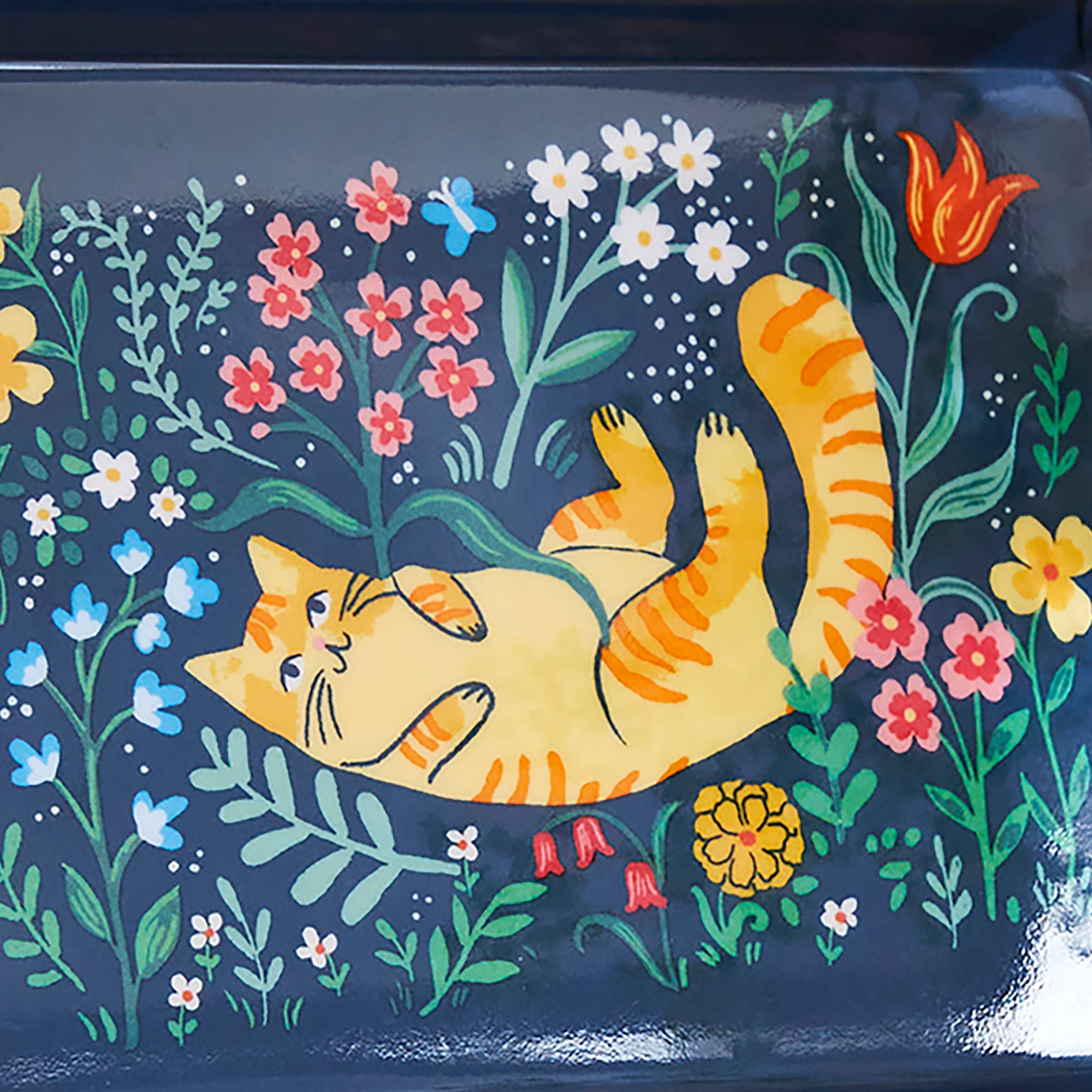Marmalade Meadow Scatter Tray in Navy - Tray - Ulster Weavers