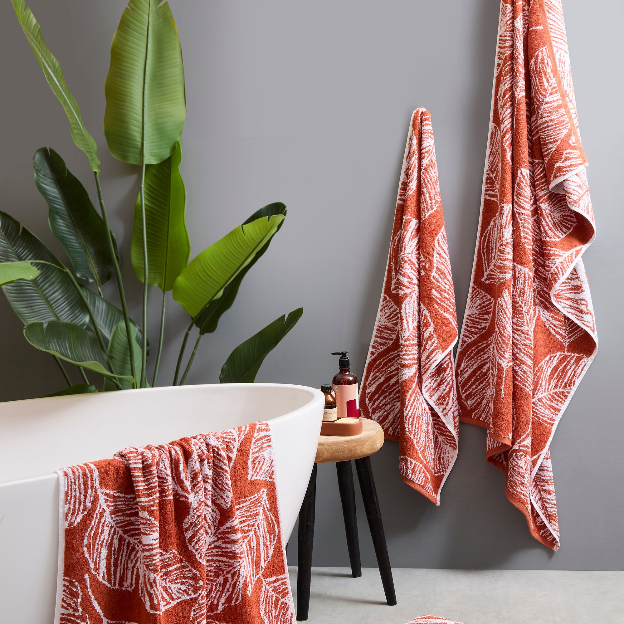 Matteo Towels by Fusion Bathroom in Terracotta - Towels - Fusion Bathroom