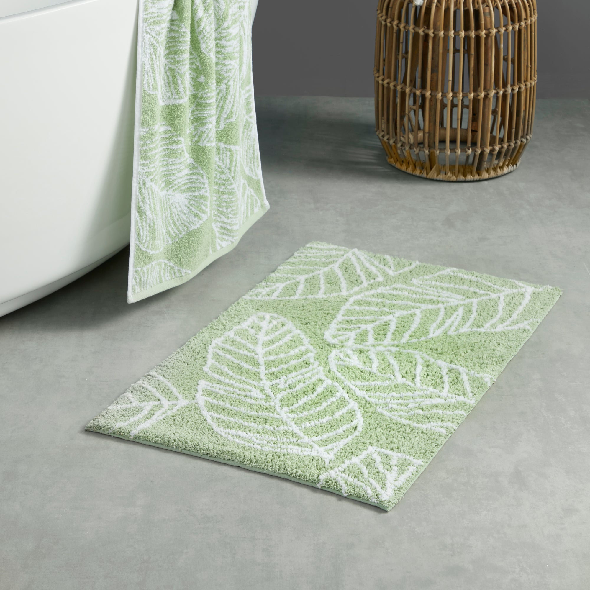 Matteo Bath Mat by Fusion Bathroom in Khaki 50 x 80cm - Bath Mat - Fusion Bathroom