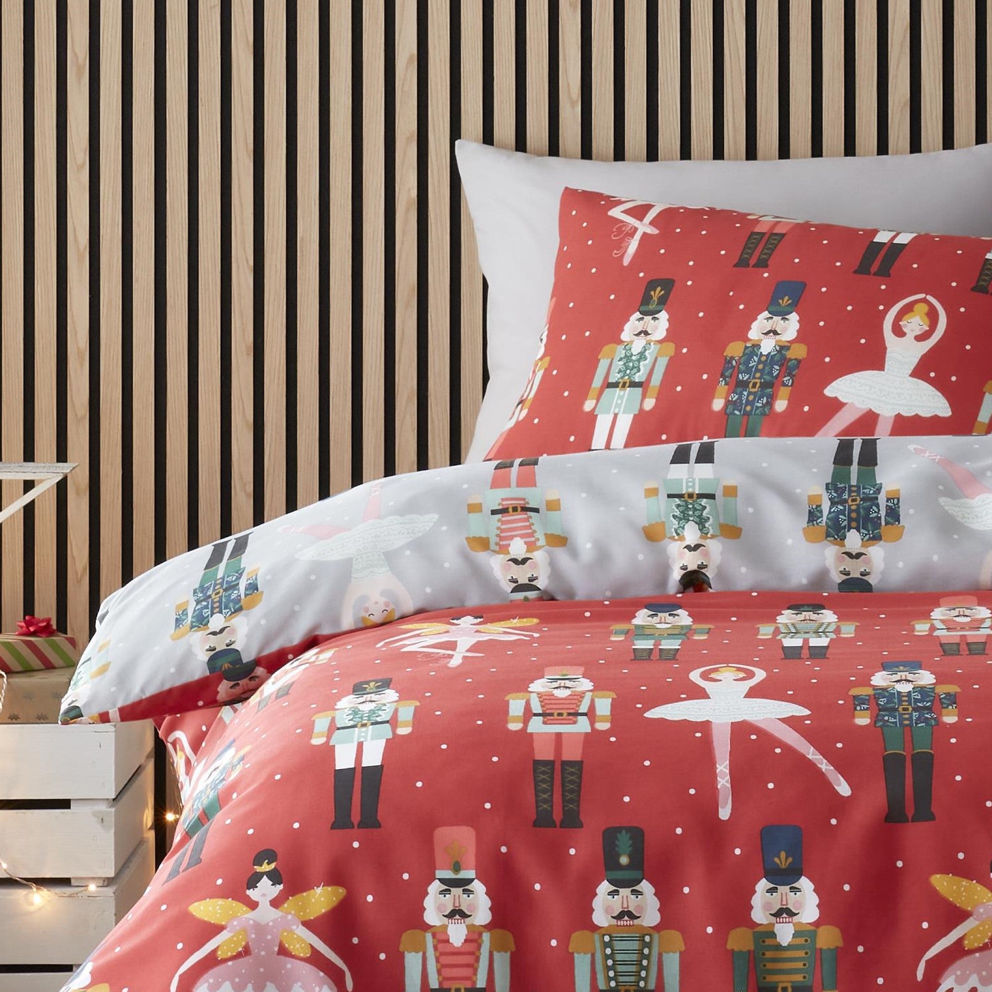 Nutcracker Duvet Cover Set by Fusion in Red - Duvet Cover Set - Fusion