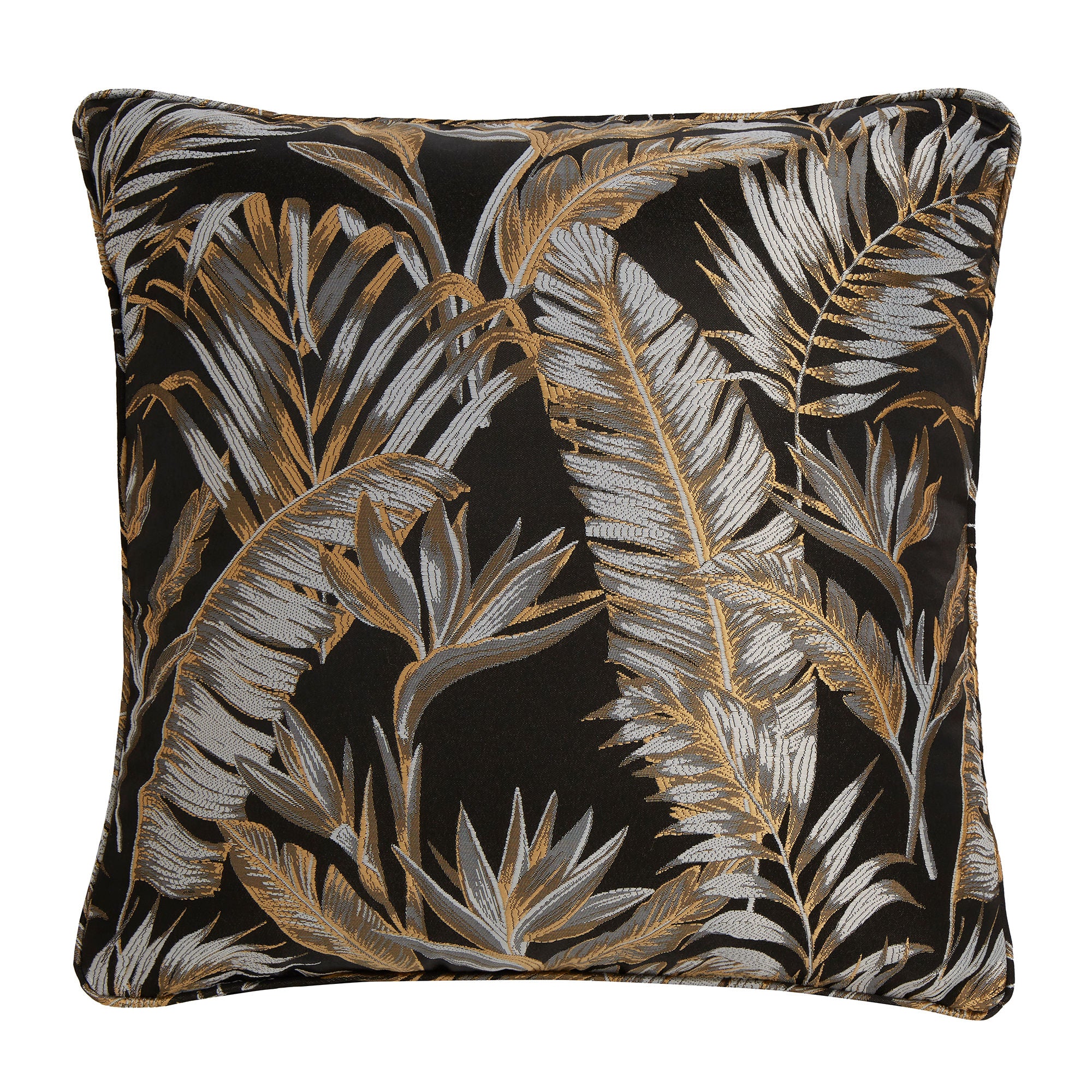 Paradise Palm Cushion by Laurence Llewelyn-Bowen in Black 43 x 43cm - Cushion - Laurence Llewelyn-Bowen